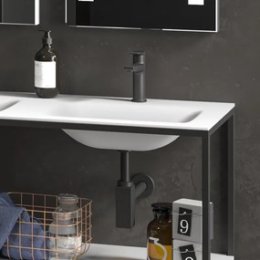 Mobile metallico a terra 120 cm con doppio lavabo NET-120 - KAMALU