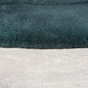 Tappeto rotondo color foglia di tè in lana tessuto a mano ø 160 cm Shard Teal – Flair Rugs