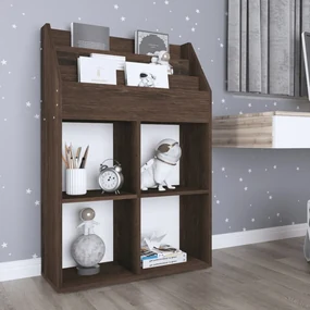 Portariviste Per Bambini Rovere Fumo 71x30x114 Cm Multistrato /