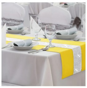 Runner Glamour con zirconi giallo pastello