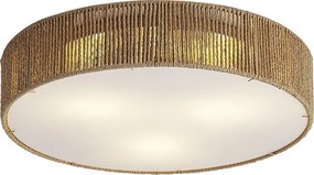 Plafoniera Japandi naturale con paralume 46cm 3 luci - Luz