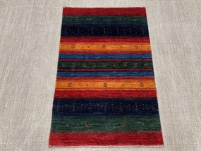 Loribaft Tappeto persiano 80x120 Verde (Iran) Annodato A Mano