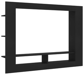 Mobile Porta TV Nero 152x22x113 cm in Legno Multistrato