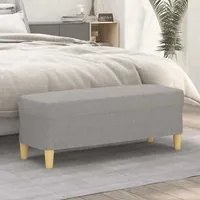 Panca Grigio chiaro 100x35x41 cm in Tessuto cod mxl 69213