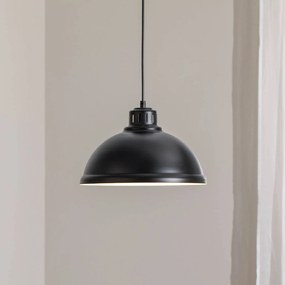 Luminex Lampada a sospensione grande Sven, a 1 luce, nero, acciaio, E27