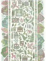 Lewis & Wood Carta da parati Ravi Ribbon - Pistachio Rose