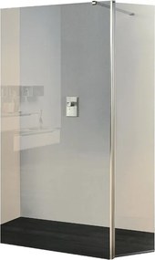 Deflettore walk-in Wens L 50 X H 200 cm, vetro trasparente 6 mm, profilo cromo