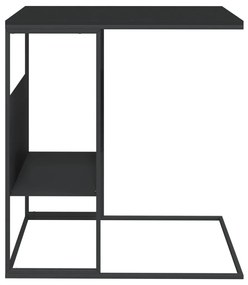 Tavolino nero 55x36x59,5 cm legno multistrato