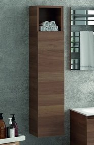 Composizione bagno 155cm sospesa, composta da mobile con lavabo, specchio, colonna e pensile SP-155E - KAMALU