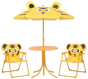 Set da bistrot da giardino per bambini con ombrellone giallo