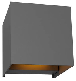 Applique LED Cubo 12W Bidirezione Antracite IP65 CCT OSRAM Chip LED