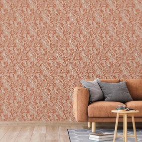 Carta Da Parati Mae Arancione E Beige /