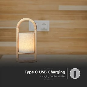 LED Lampada da tavolo touch ricaricabile e dimmerabile LED/1,5W/5V 3000K 1800 mAh beige