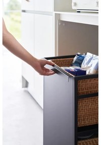 Scaffale in metallo nero con rotelle 42x60 cm Tower - YAMAZAKI