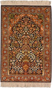 Cashmere Silk Tappeto 80 x 120 Marrone (Indian) Annodato A Mano