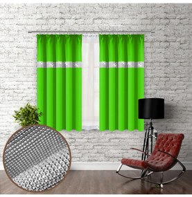 Tenda con nastro e zirconi 140x160 cm verde chiaro