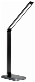 LED Lampada da tavolo con caricatore wireless LED/10W/230V nero