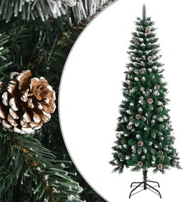 Albero di Natale Artificiale con Base Verde in PVC, Albero di Natale Artificiale con Base Verde 240 cm PVC