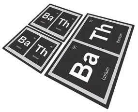 Set di tappetini per il bagno neri 3 pz 60x100 cm Barium – Foutastic