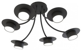Lampadario a soffitto in acciaio ENSO 6 nero da interno 6xGX53 Colore del corpo Nero