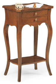 JUSTIN - mobile portatelefono in legno massello cm 44 x 32 x 71 h