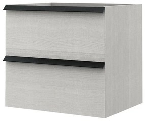 Mobile da bagno sotto lavabo BADEN HAUS Moon bianco L 60 x H 55 x P 46 cm 2 cassetti, lavabo non incluso