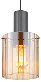 Globo 15904HA - Lampadario a sospensione con filo TULIVAR 1xE27/40W/230V diametro 18 cm marrone