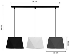 Lampadario a sospensione con filo DIAMENT 3xE27/60W/230V