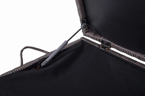 Panca da giardino con contenitore marrone Patras - Garden Pleasure