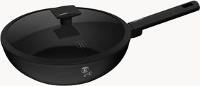 Wok con rivestimento antiaderente e coperchio Matte Black Collection