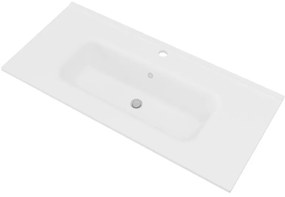 Lavabo a incasso rettangolare Cielo L 100 x H 14 x P 46 cm in ceramica bianco lucido