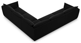 Divano angolare nero con rivestimento in velluto Vanda – Mazzini Sofas