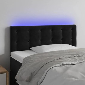 Testiera A Led Nera 90x5x78/88 Cm İn Similpelle /