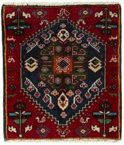Shiraz Tappeto persiano 60 x 50 Rosso (Iran) Annodato A Mano