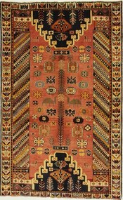 Gashghai Tappeto 210x130 Rosso (Iran) Annodato A Mano