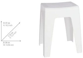 WENKO 22943100 - Sgabello KUMBA 38x47 cm bianco