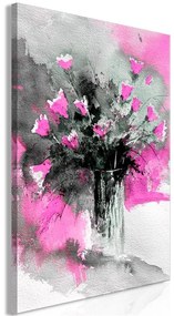 Quadro Bouquet of Colours (1 Part) Vertical Pink  Colore Rosa, Dimensioni e Misure 40x60