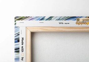 Quadro su tela – Profilo colorato di volto femminile