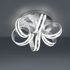 Plafoniera LED moderno Carrera, argento Ø 45 cm dimmerabile, 4400 lumen TRIO LIGHTING INTER