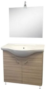 Mobile bagno 85 cm con lavabo e specchio olmo - Francesca 92808