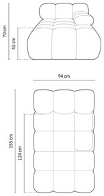 Modulo divano in bouclé beige (angolo destro) Bellis - Micadoni Home