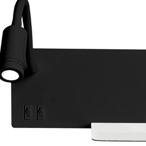 Applique LED SHELF 1xLED/4W+1xLED/5W+1xLED/2W/230V nera