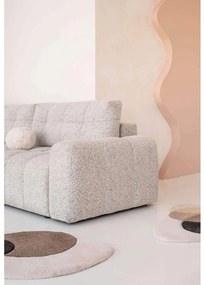 Divano angolare componibile beige allungabile/con contenitore (con penisola a sinistra) Lulu – Miuform
