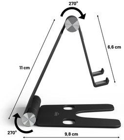 Porta cellulare da tavolo in alluminio, porta cellulare da tavolo Diablo X-Dock