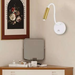 Brilagi - Lampada da parete flessibile dimmerabile a LED MAYA 1xG9/4W/230V bianco/oro