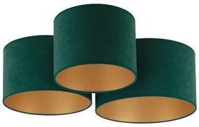 Duolla - Plafoniera ROLLER TRIO 3xE27/60W/230V verde/oro