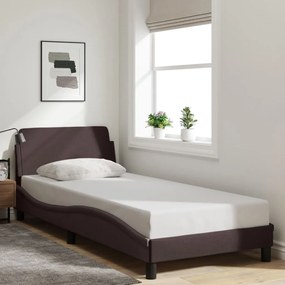 Giroletto Senza Materasso Marrone Scuro 90x190 Cm Tessuto /
