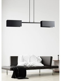 Lampadario Minimal Yuhuang Acciaio Nero 2 Luci E27 Ip20