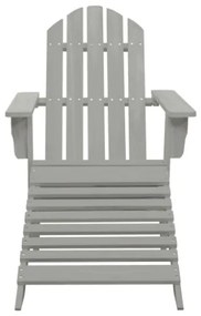 Sedia Giardino Adirondack Ottomana Tavolo Abete Massello Grigio