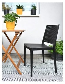 Sedia da giardino in plastica nera Bars - Rojaplast